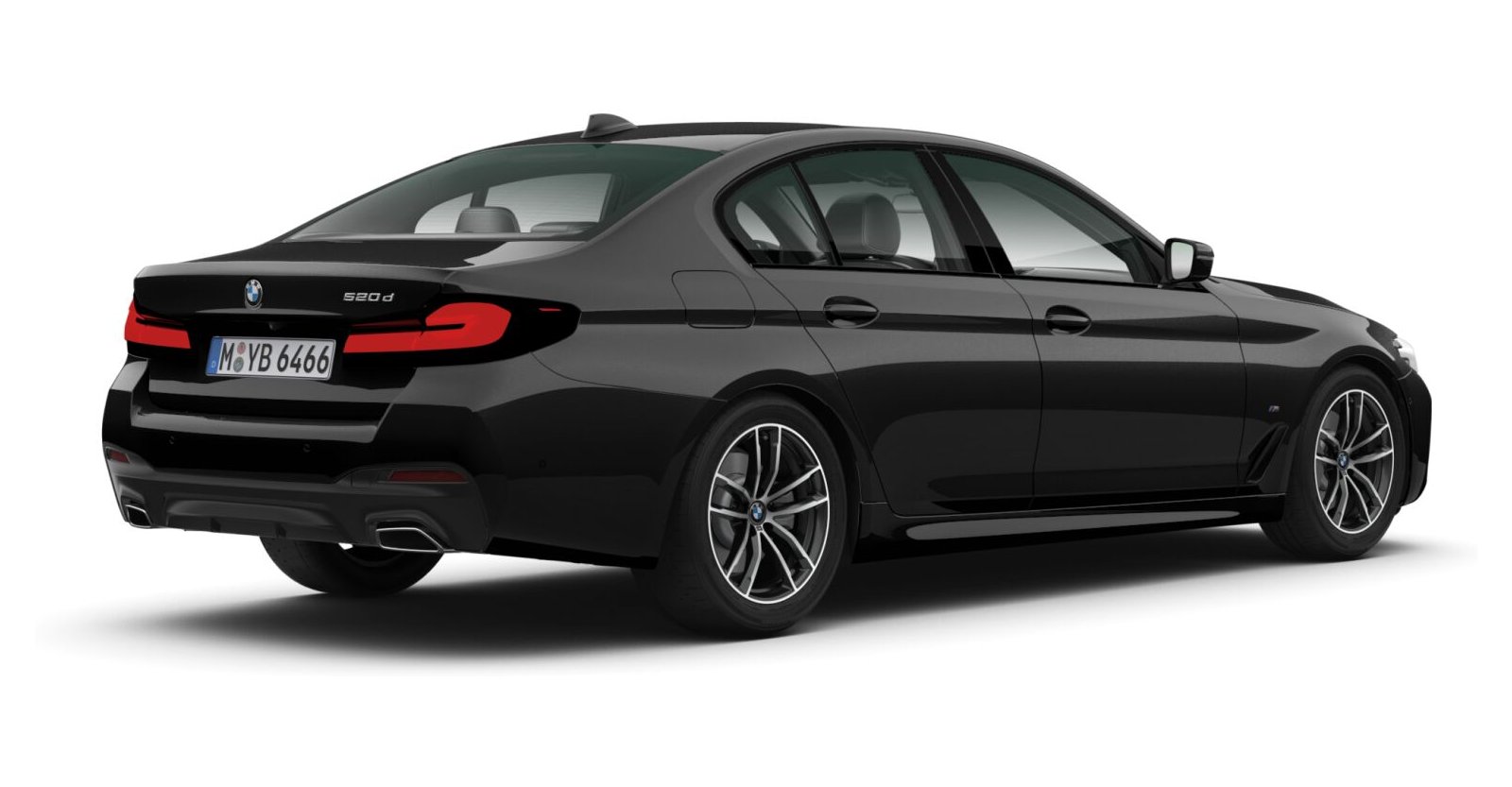 BMW BMW 5er in Schwarz von hinten BMW BMW 5er in Schwarz von hinten