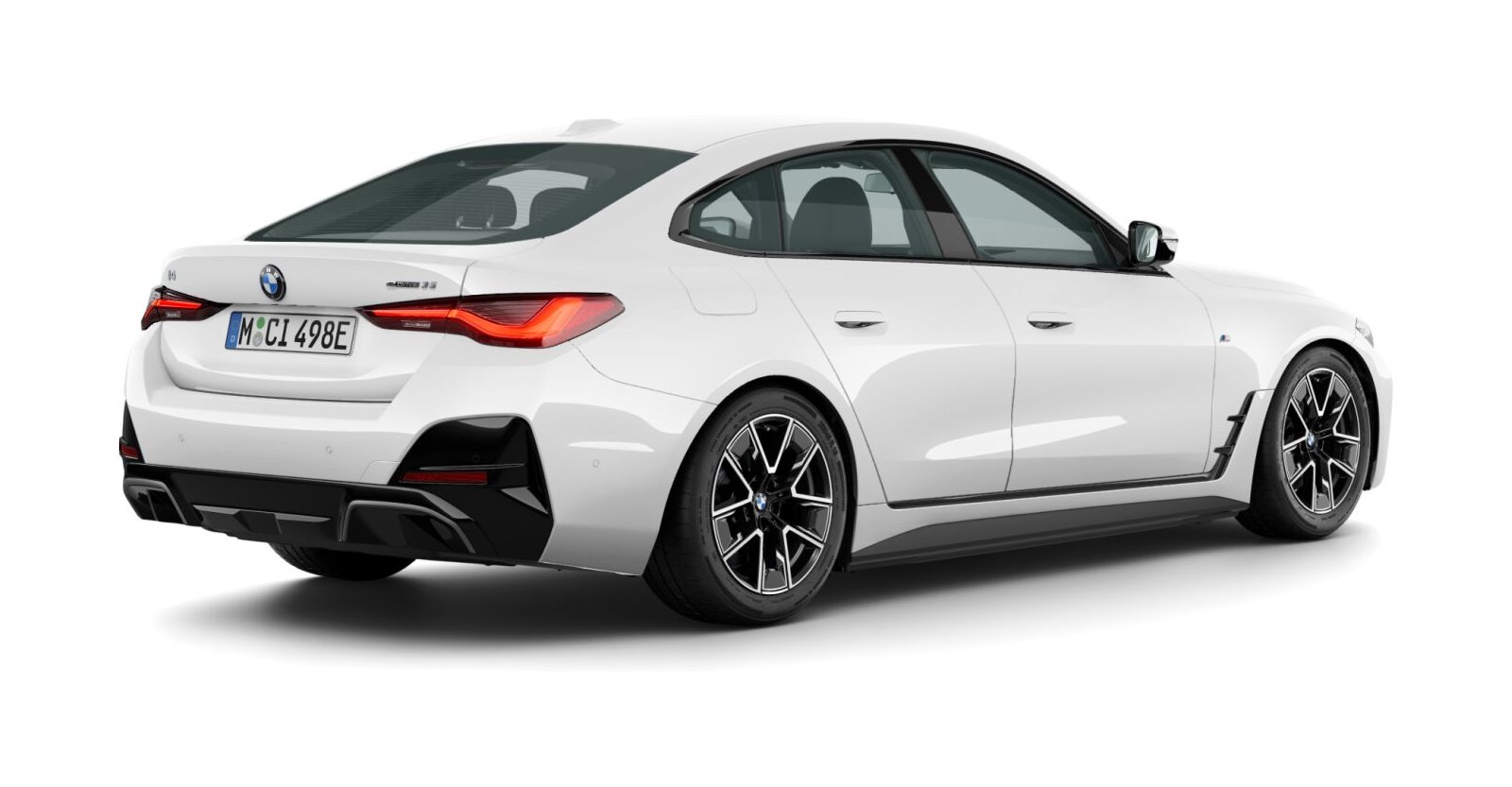 BMW BMW I in Weiß von hinten BMW BMW I in Weiß von hinten