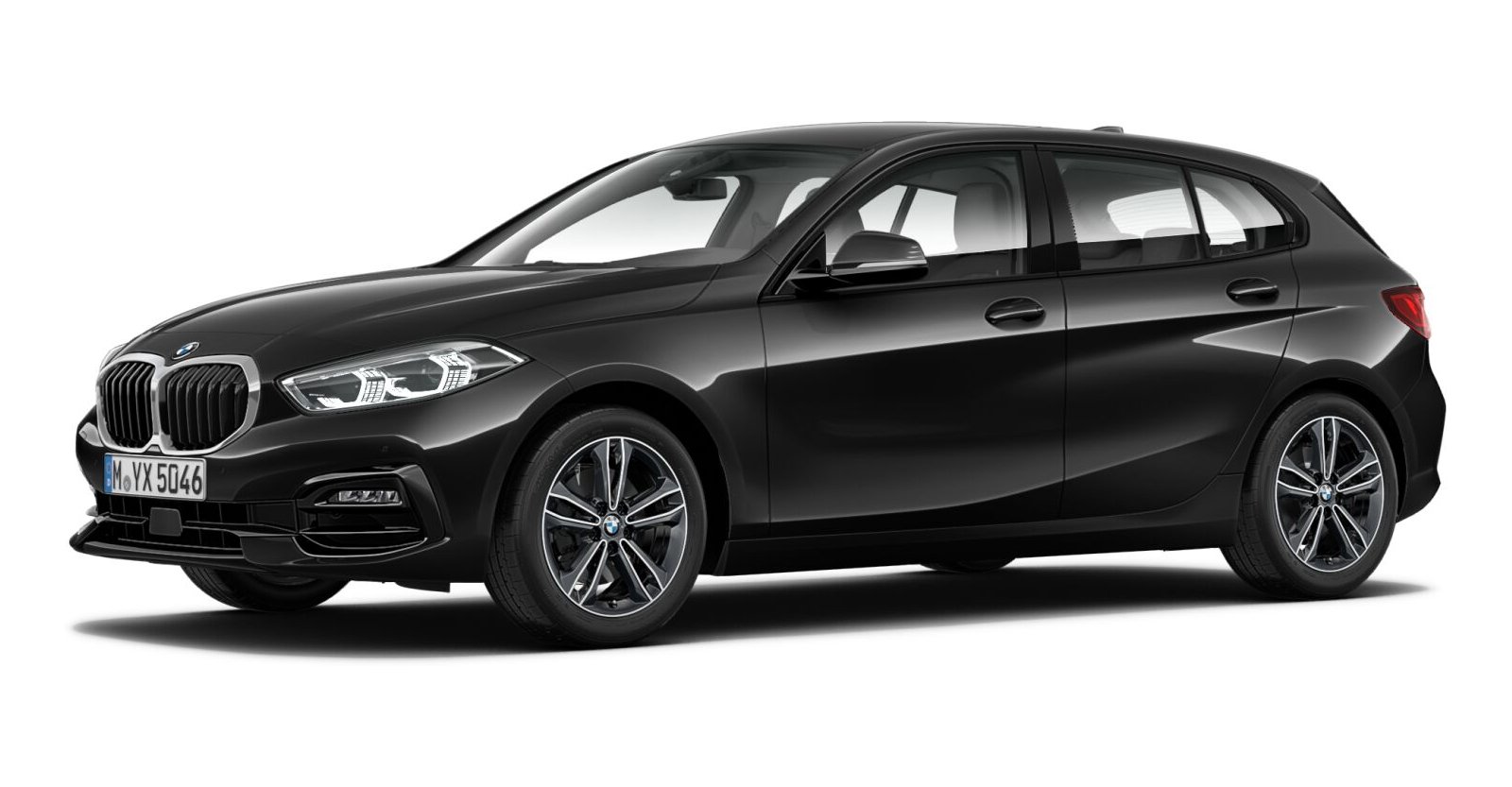 BMW BMW 1er in Schwarz von vorne BMW BMW 1er in Schwarz von vorne