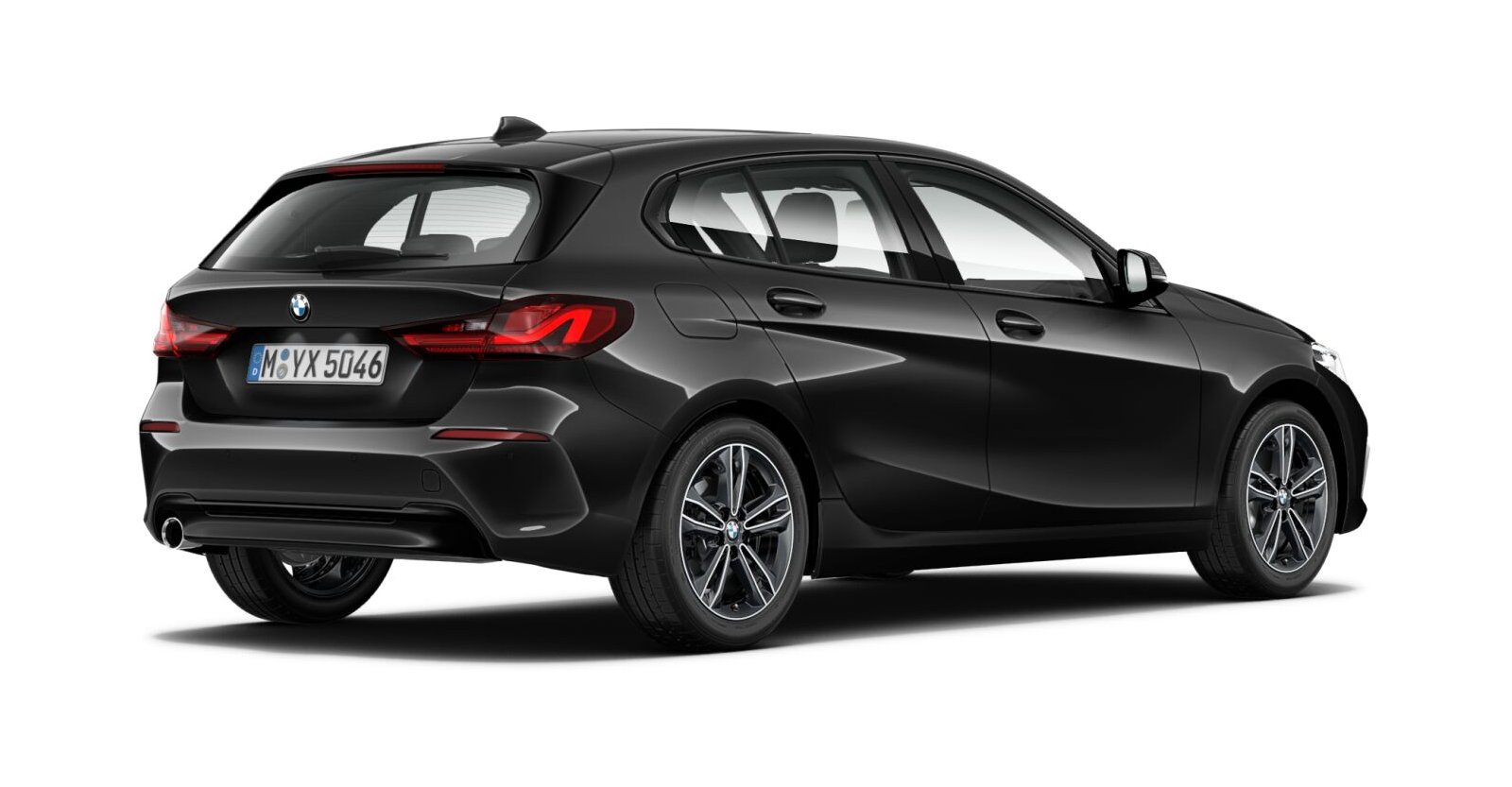 BMW BMW 1er in Schwarz von hinten BMW BMW 1er in Schwarz von hinten