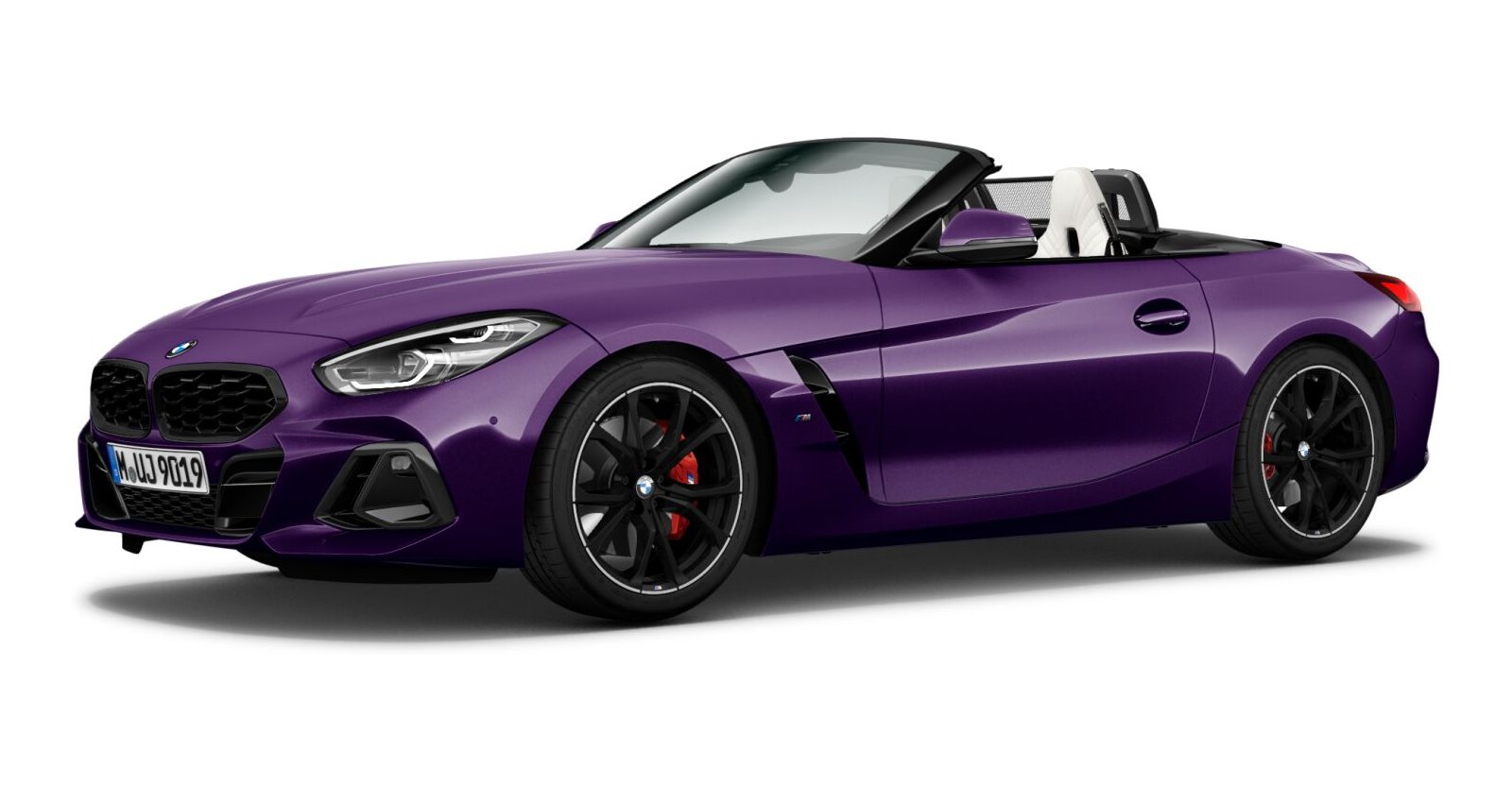 BMW Z4 sDrive30i in Lila von vorne BMW Z4 sDrive30i in Lila von vorne