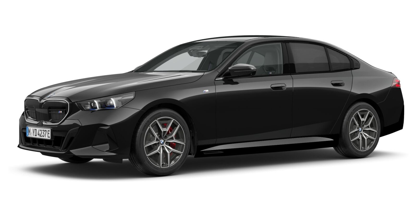 BMW i5 M60 xDrive Limousine in Schwarz von vorne