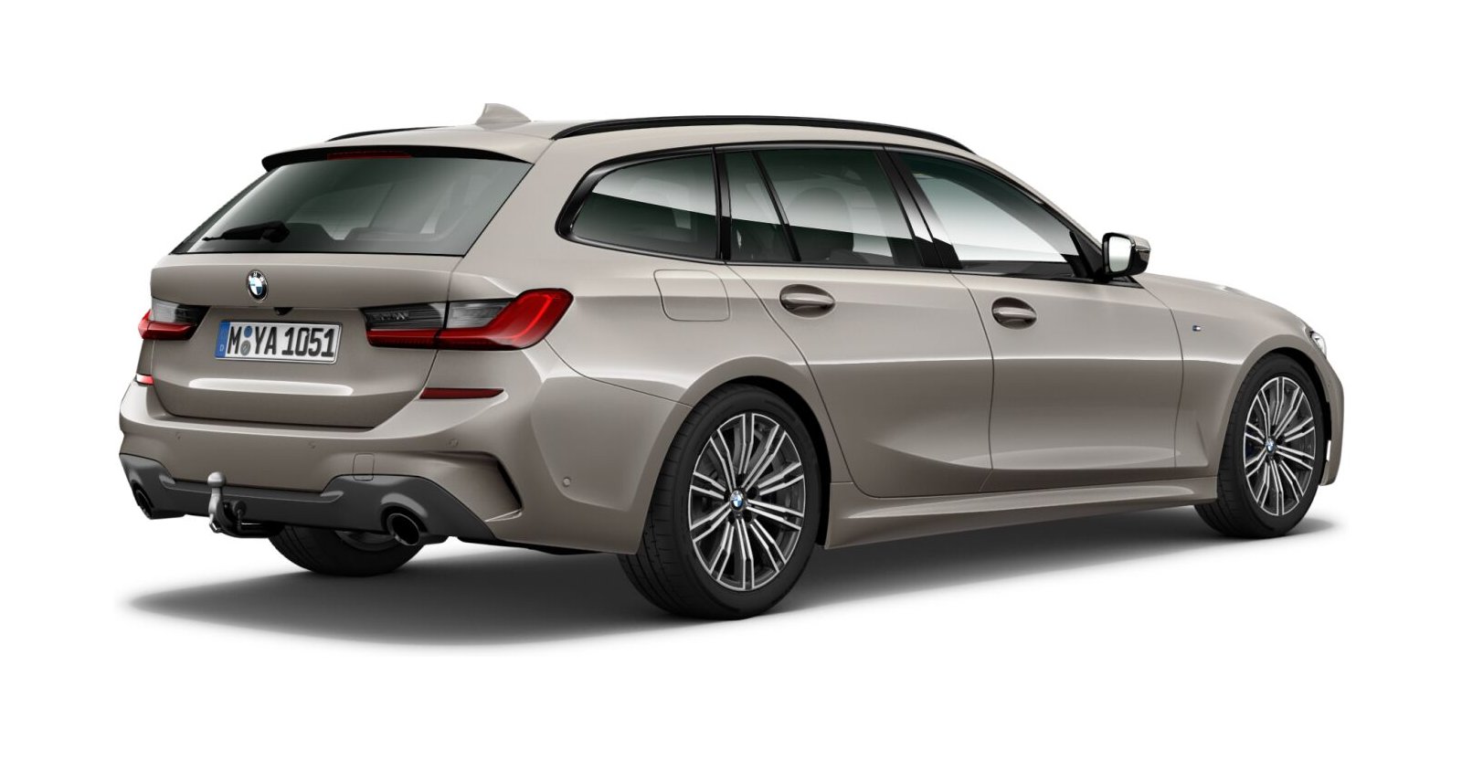 BMW BMW 3er in Grau von hinten BMW BMW 3er in Grau von hinten