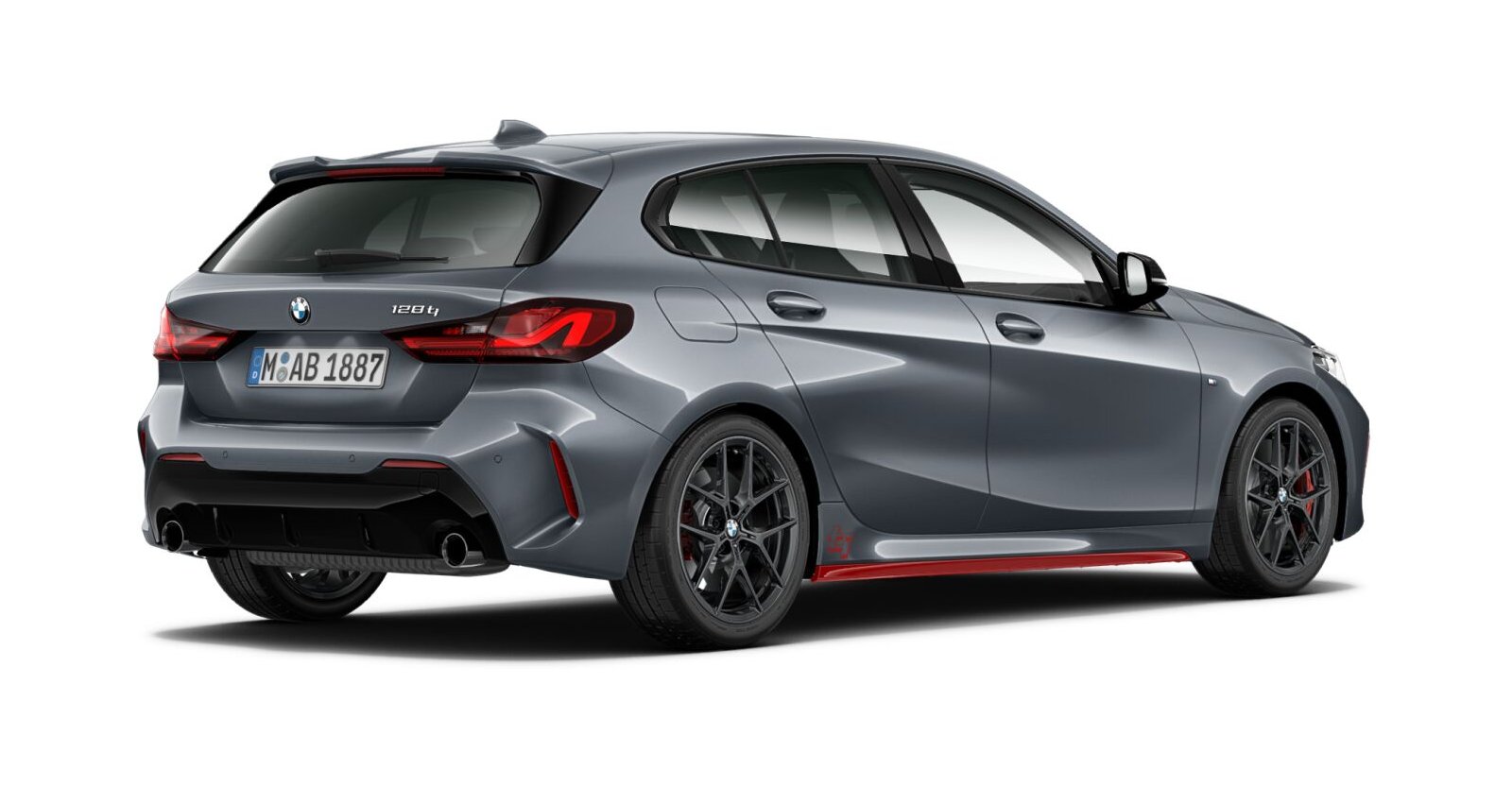 BMW BMW 1er in Grau von hinten