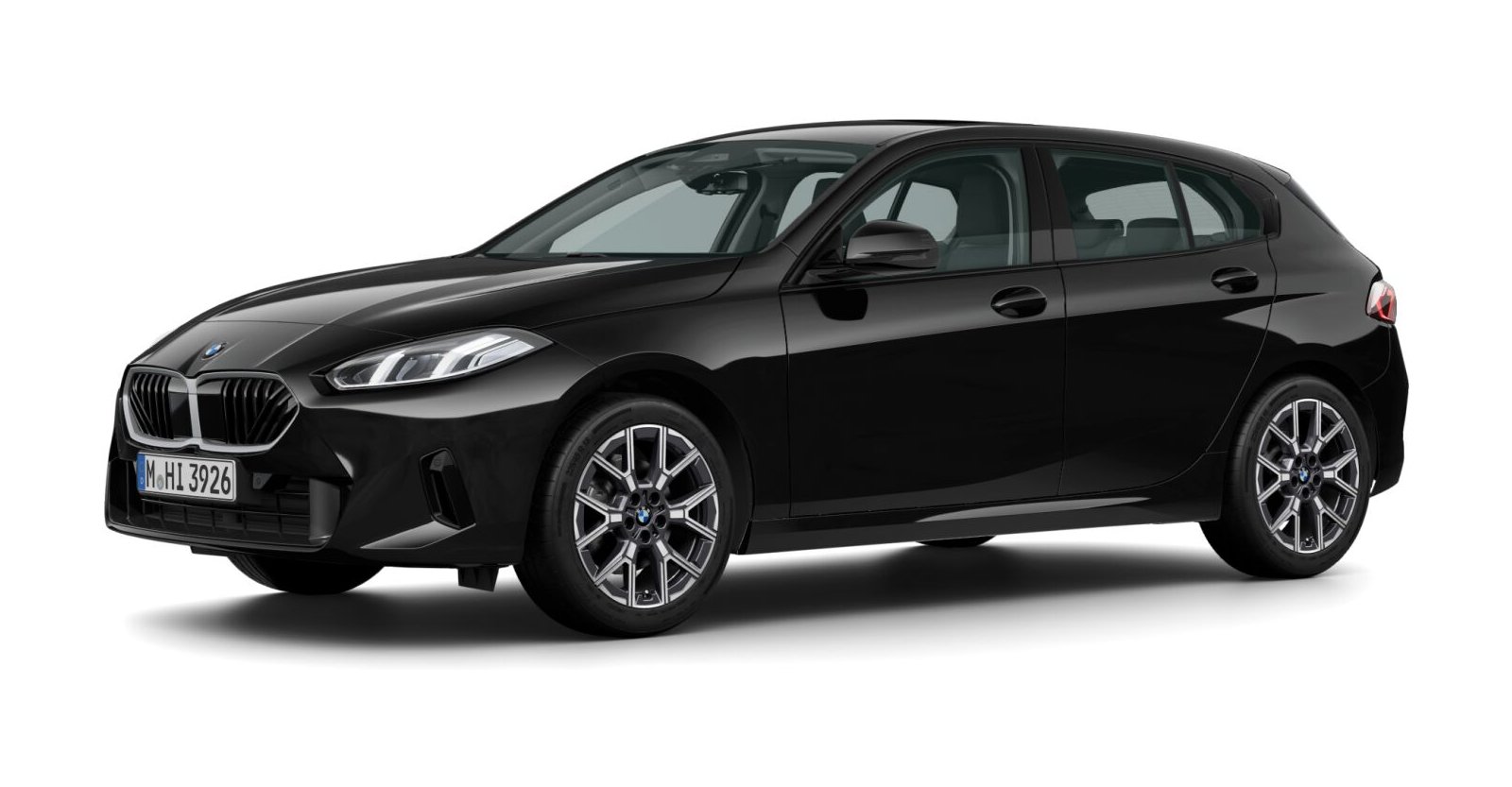 BMW 120 in Schwarz von vorne BMW 120 in Schwarz von vorne