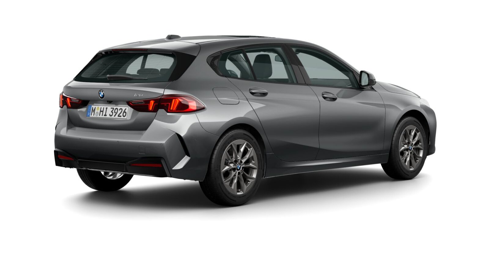 BMW BMW 1er in Grau von hinten BMW BMW 1er in Grau von hinten