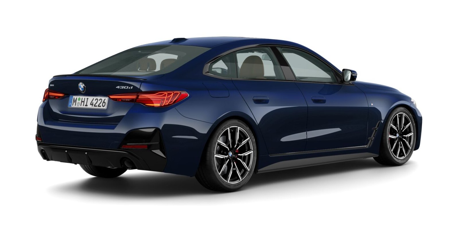 BMW BMW 4er in Blau von hinten BMW BMW 4er in Blau von hinten