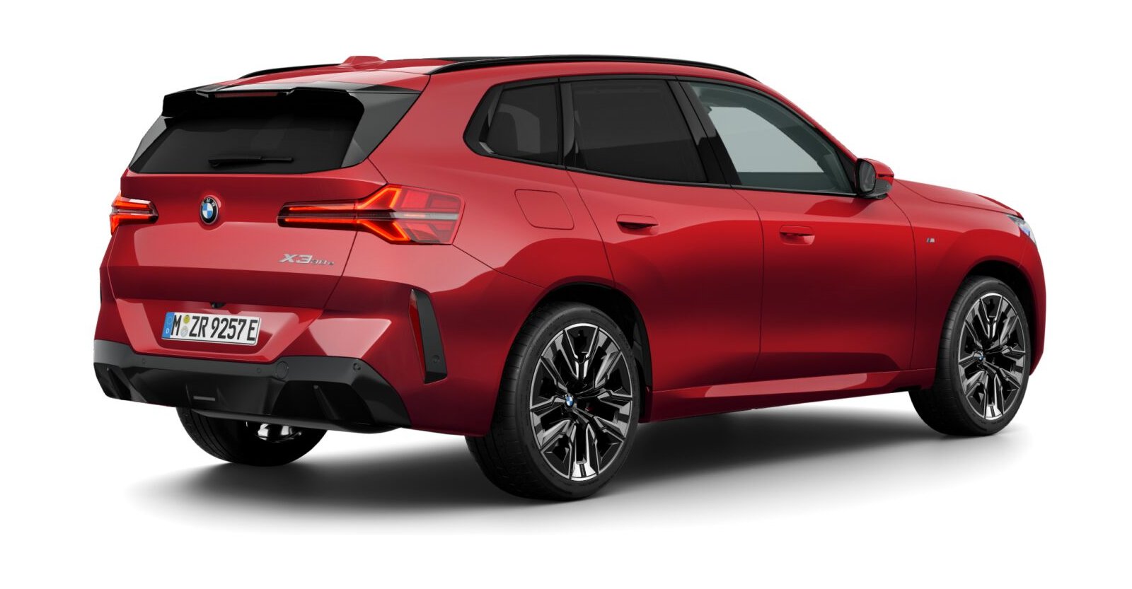 BMW BMW X in Rot von hinten