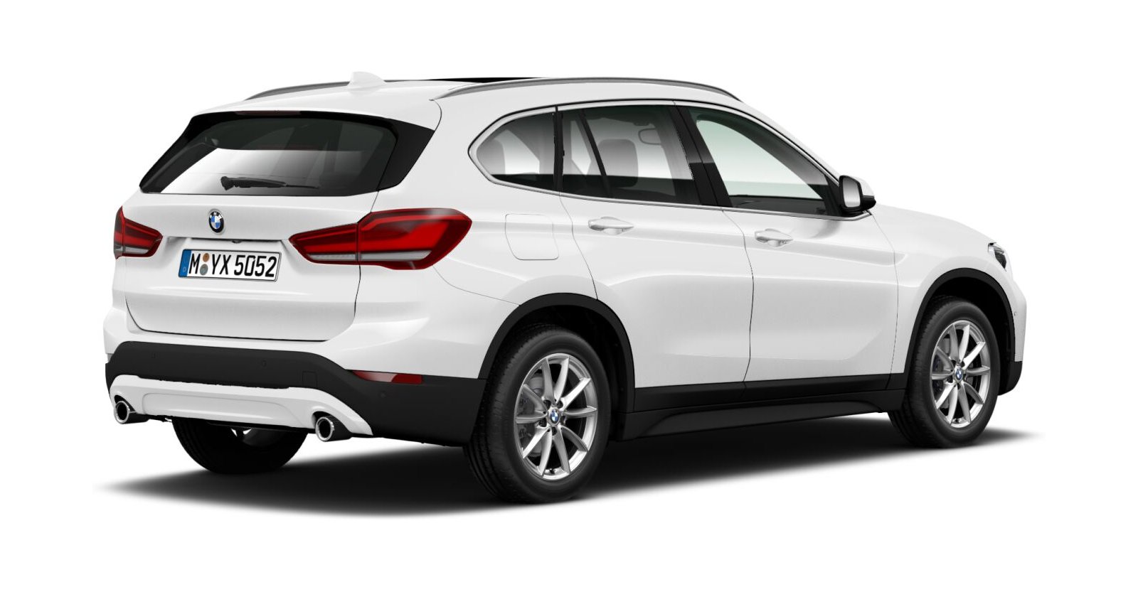 BMW BMW X in Weiß von hinten BMW BMW X in Weiß von hinten