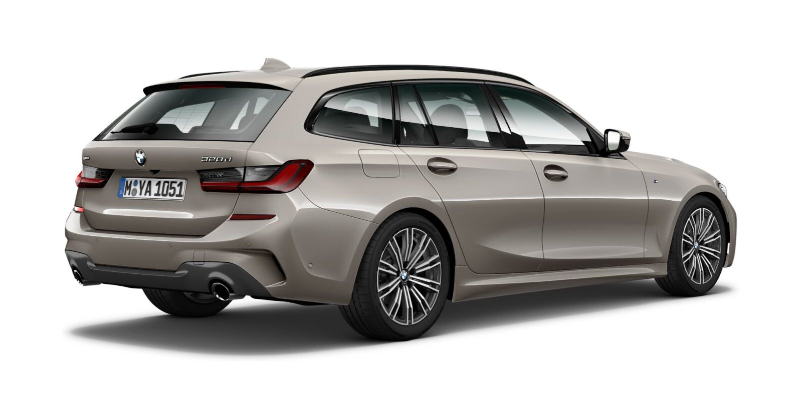 BMW BMW 3er in Grau von hinten BMW BMW 3er in Grau von hinten