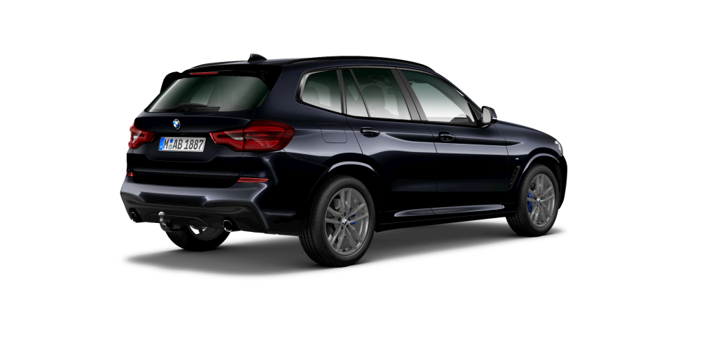 BMW BMW X in Schwarz von hinten