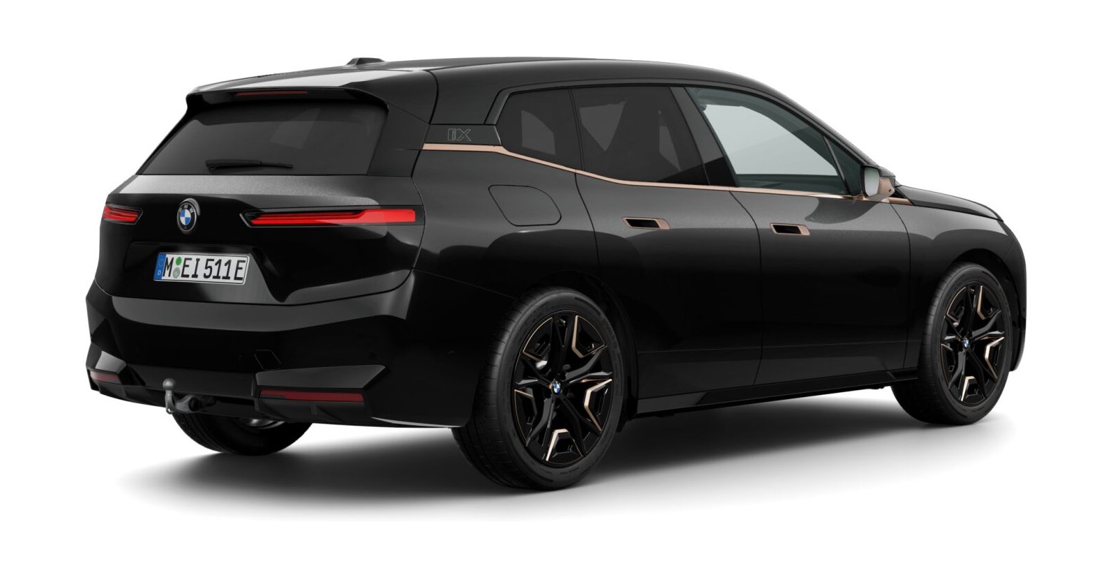BMW BMW I in Schwarz von hinten BMW BMW I in Schwarz von hinten