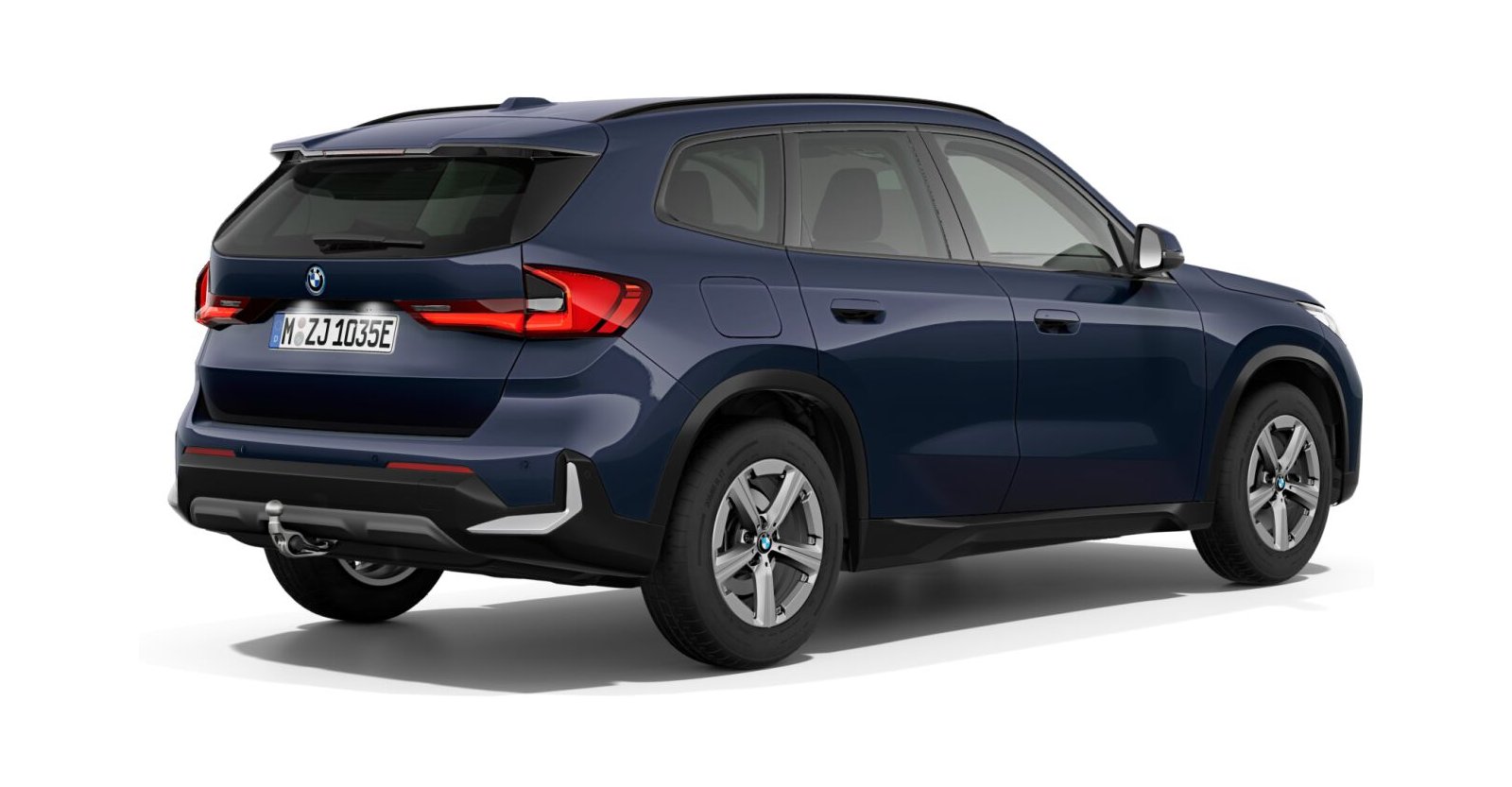 BMW BMW X in Blau von hinten BMW BMW X in Blau von hinten