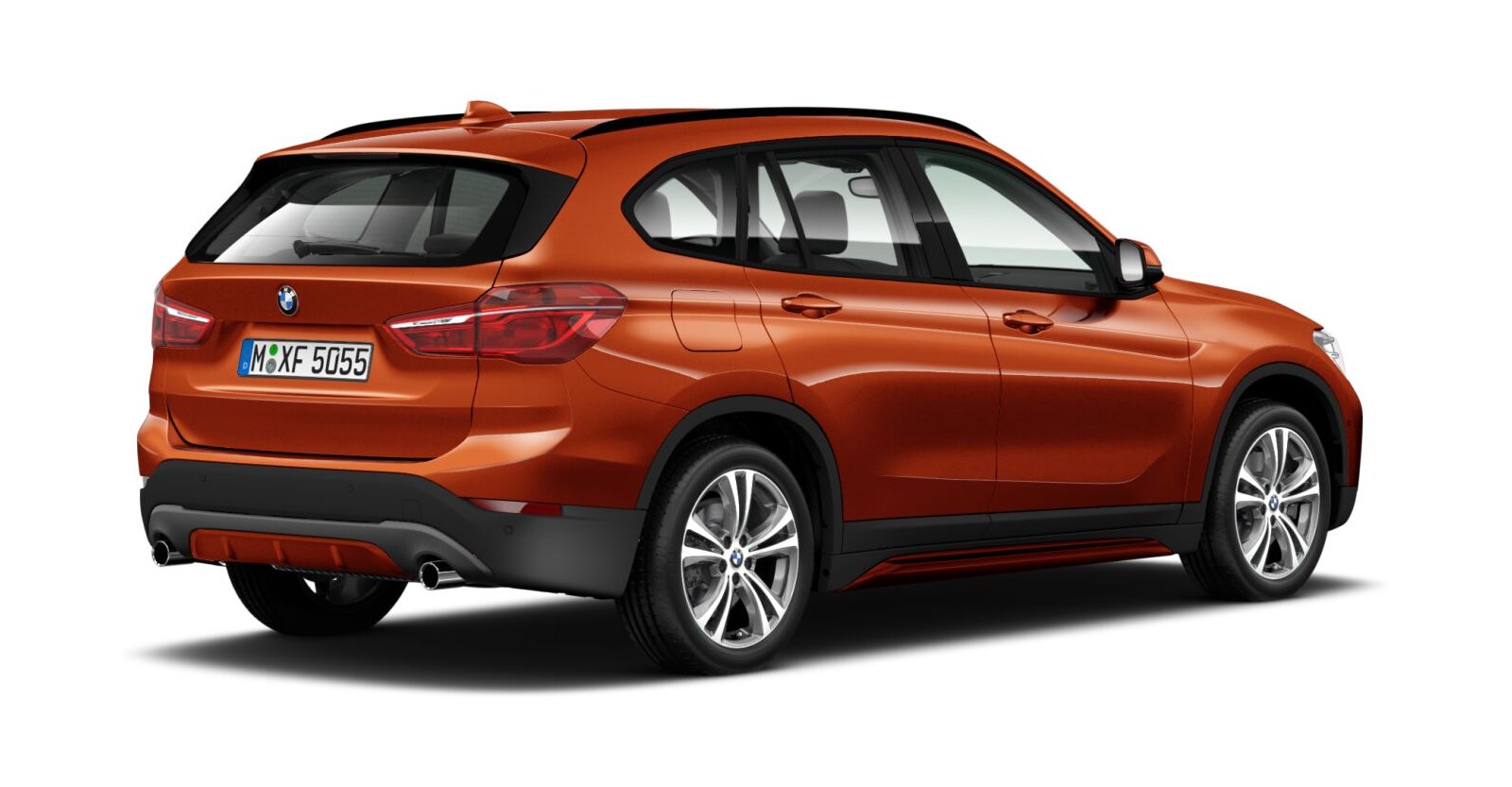 BMW BMW X in Orange von hinten BMW BMW X in Orange von hinten
