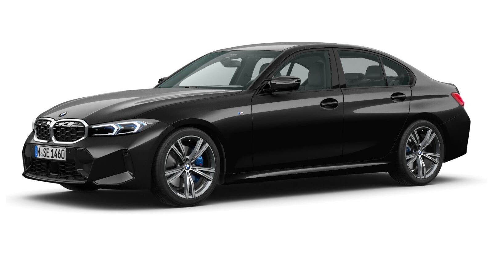 BMW BMW 3er in Schwarz von vorne BMW BMW 3er in Schwarz von vorne