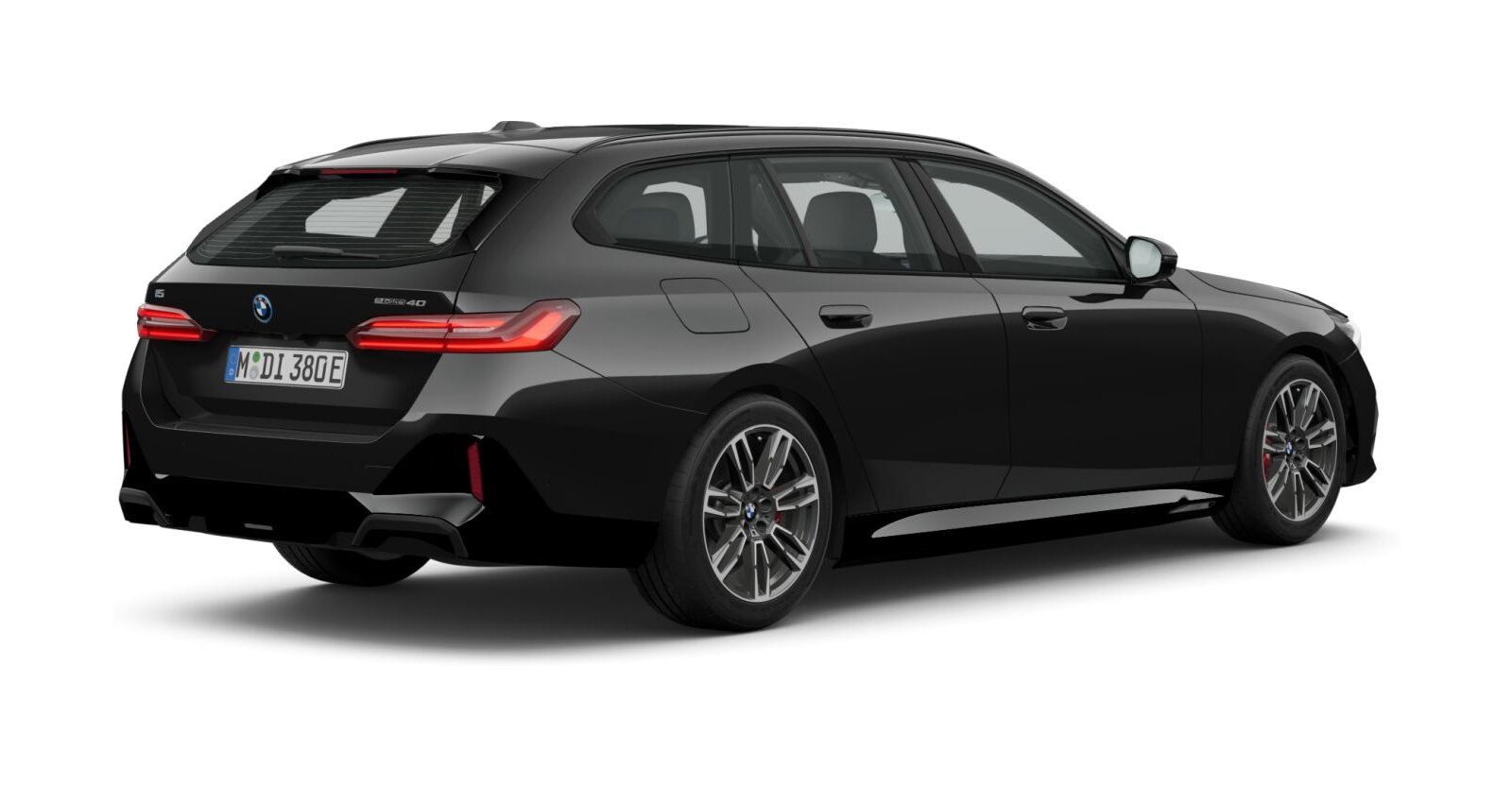 BMW BMW I in Schwarz von hinten BMW BMW I in Schwarz von hinten