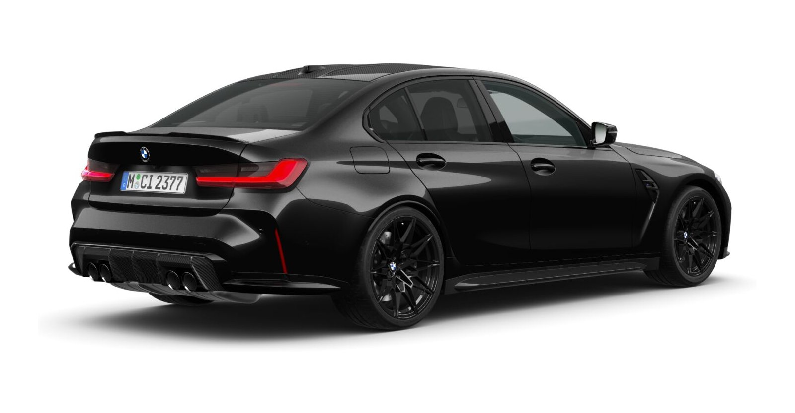 BMW BMW M in Schwarz von hinten