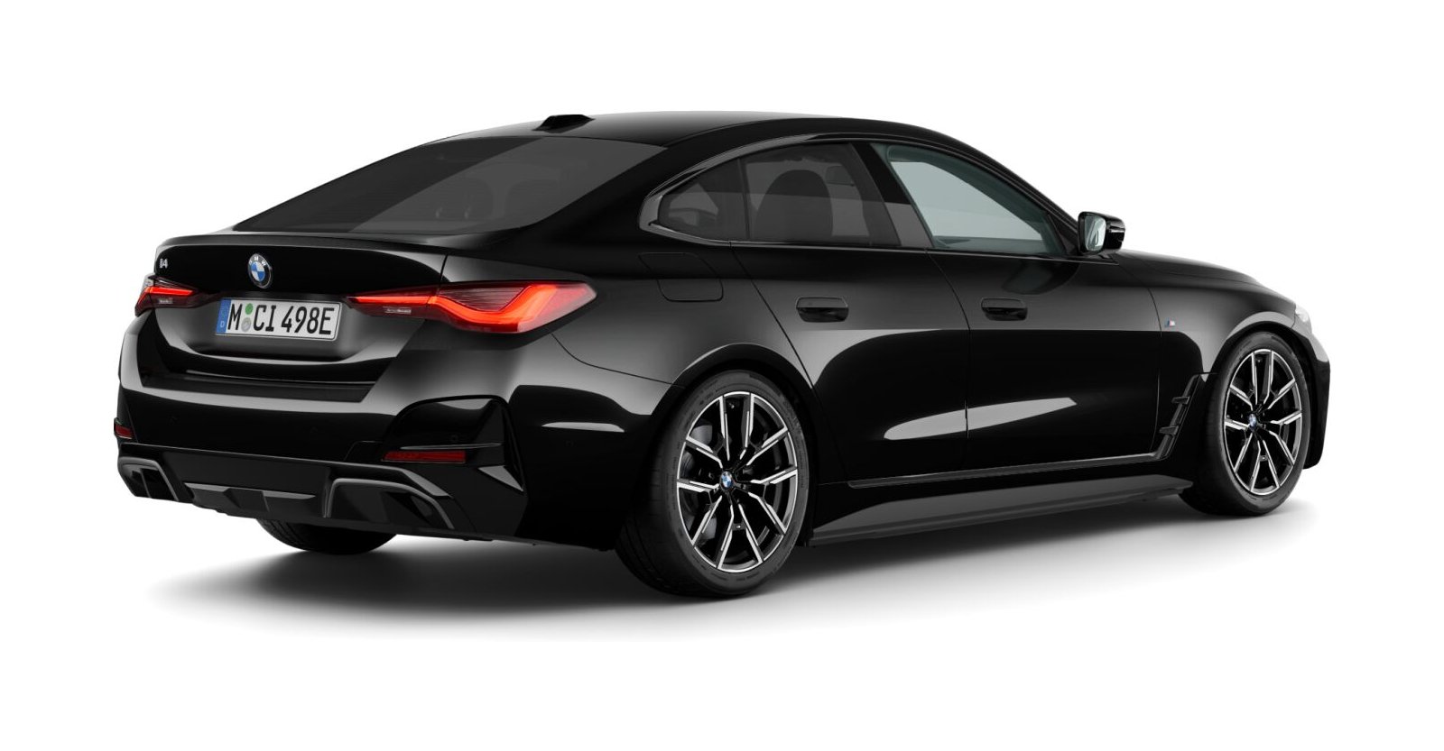 BMW BMW I in Schwarz von hinten BMW BMW I in Schwarz von hinten