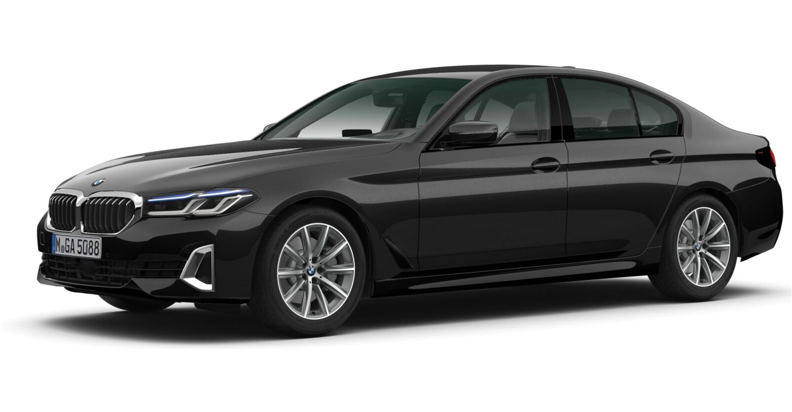 BMW BMW 5er in Schwarz von vorne BMW BMW 5er in Schwarz von vorne