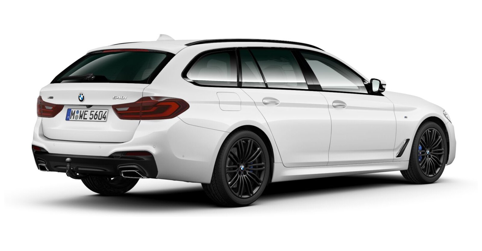 BMW BMW 5er in Weiß von hinten BMW BMW 5er in Weiß von hinten