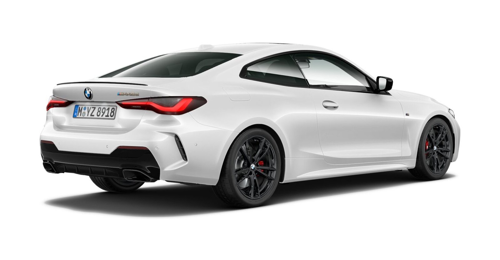 BMW BMW 4er in Weiß von hinten BMW BMW 4er in Weiß von hinten