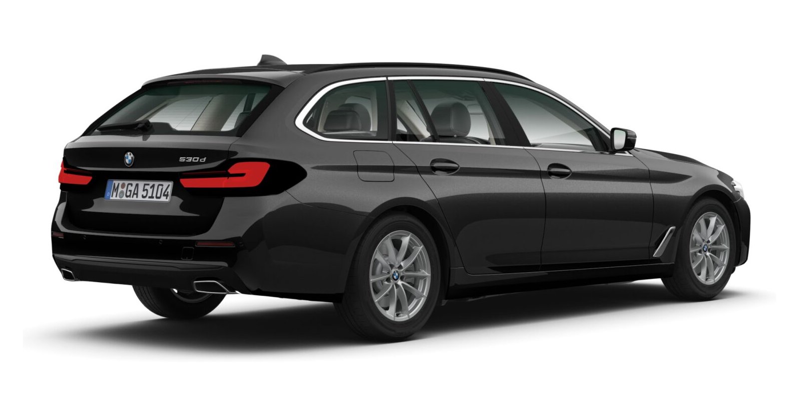 BMW BMW 5er in Schwarz von hinten BMW BMW 5er in Schwarz von hinten