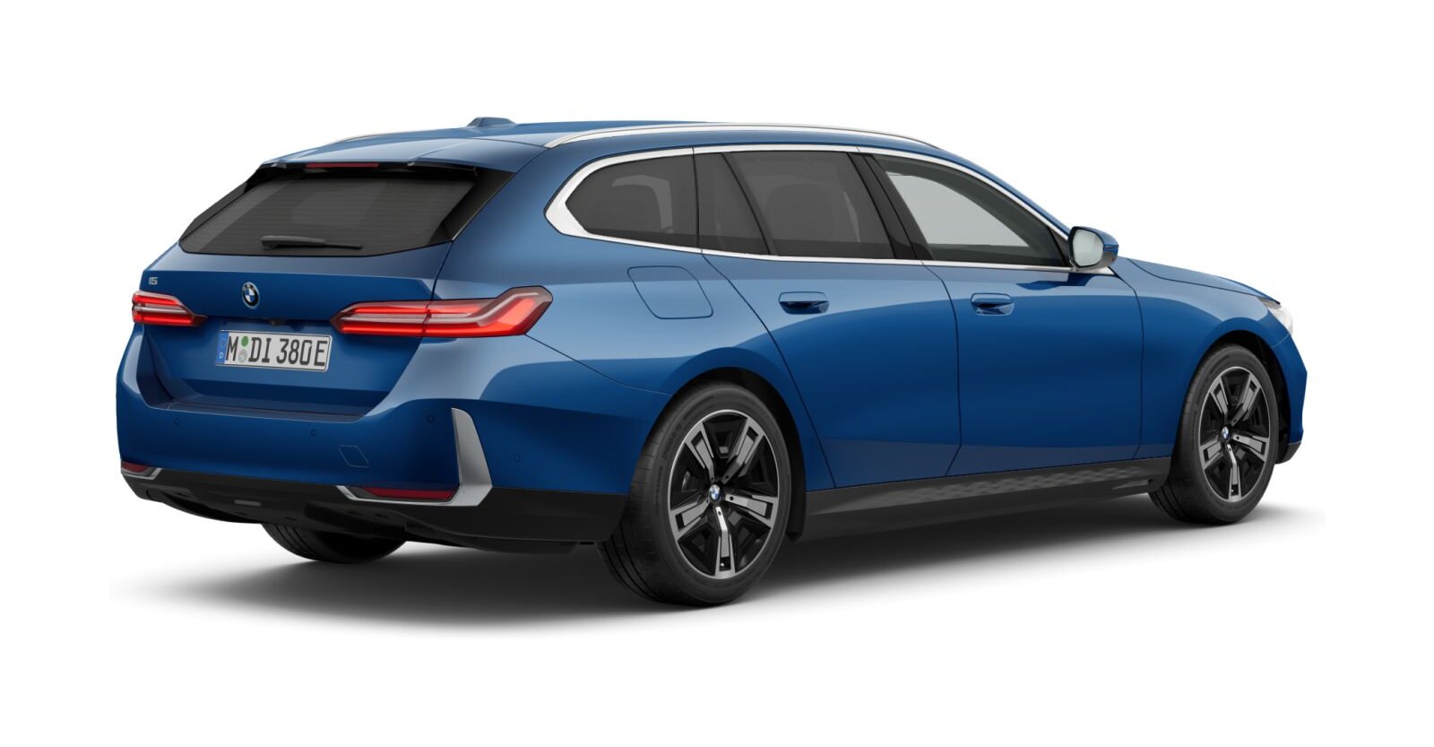 BMW BMW I in Blau von hinten BMW BMW I in Blau von hinten