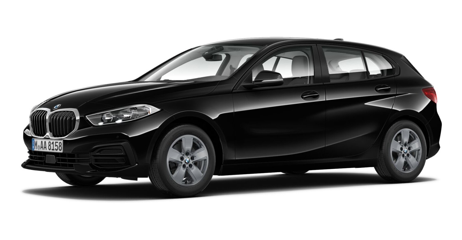 BMW BMW 1er in Schwarz von vorne BMW BMW 1er in Schwarz von vorne