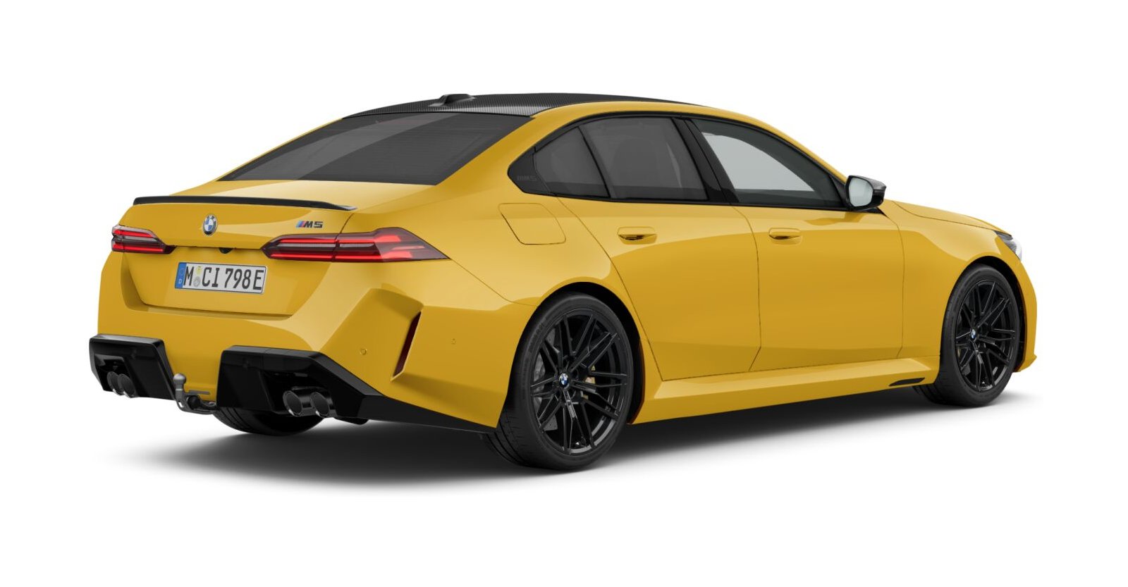 BMW BMW M in Gelb von hinten BMW BMW M in Gelb von hinten
