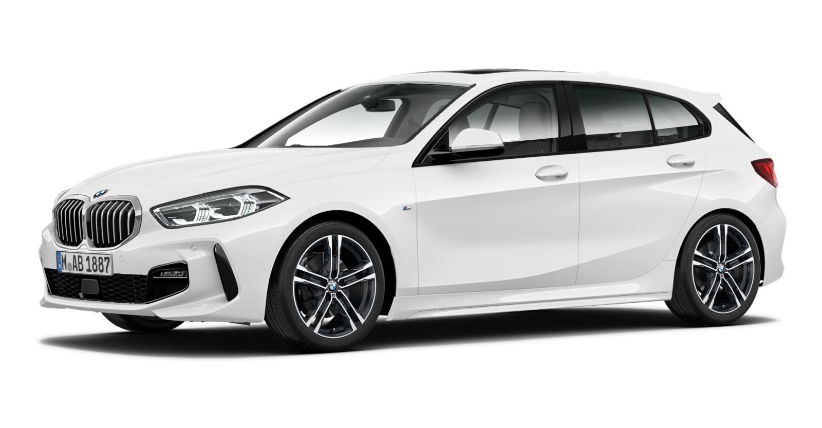 BMW BMW 1er in Weiß von vorne BMW BMW 1er in Weiß von vorne