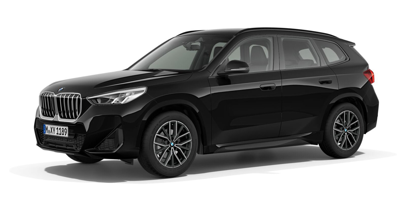 BMW X1 sDrive20i in Schwarz von vorne BMW X1 sDrive20i in Schwarz von vorne
