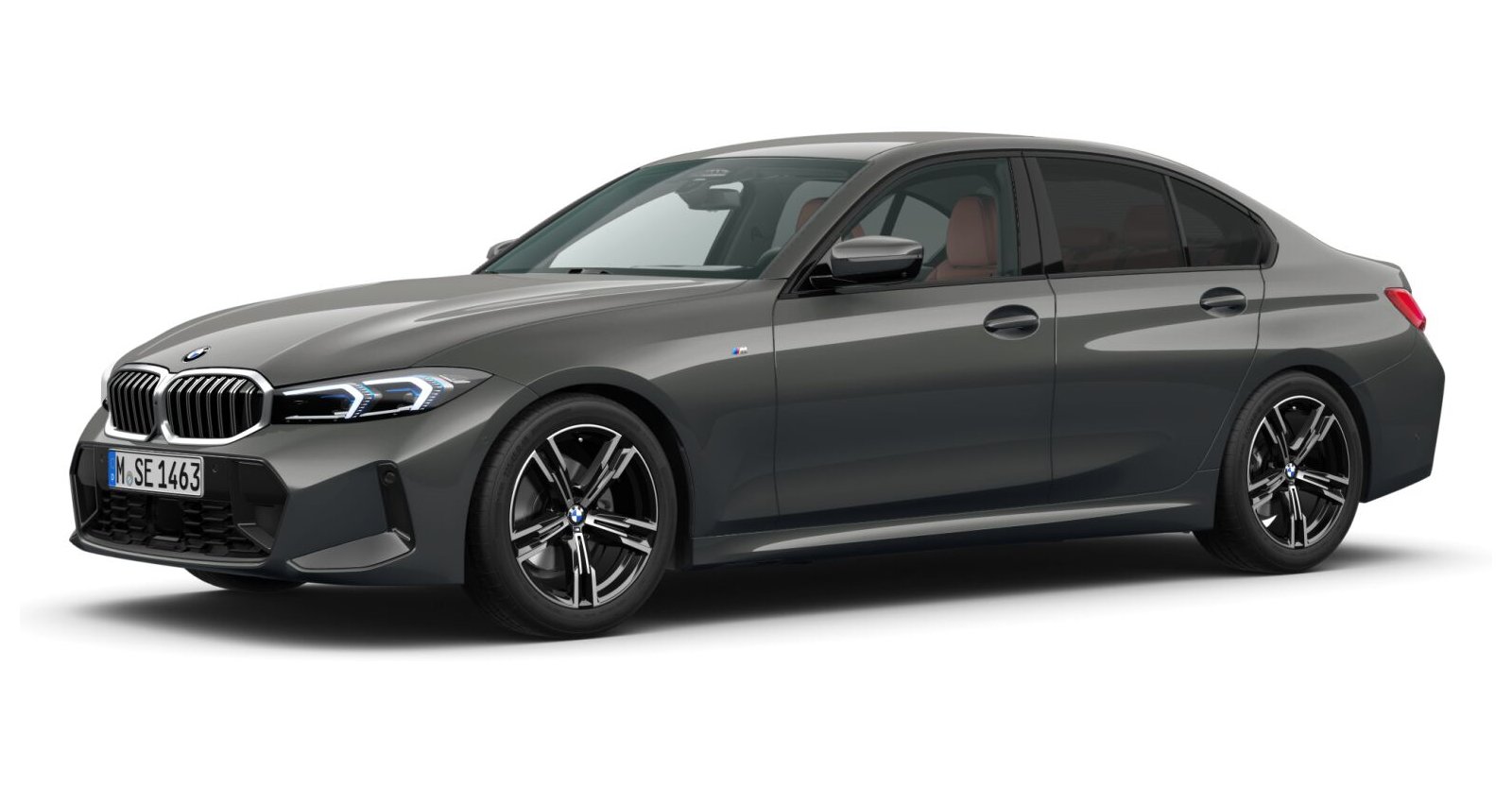 BMW 320i Limousine in Grau von vorne BMW 320i Limousine in Grau von vorne