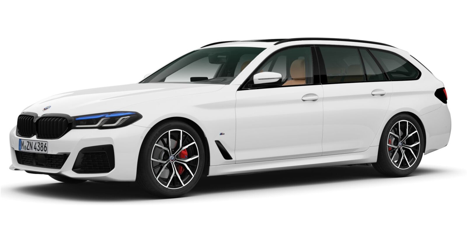 BMW BMW 5er in Weiß von vorne BMW BMW 5er in Weiß von vorne