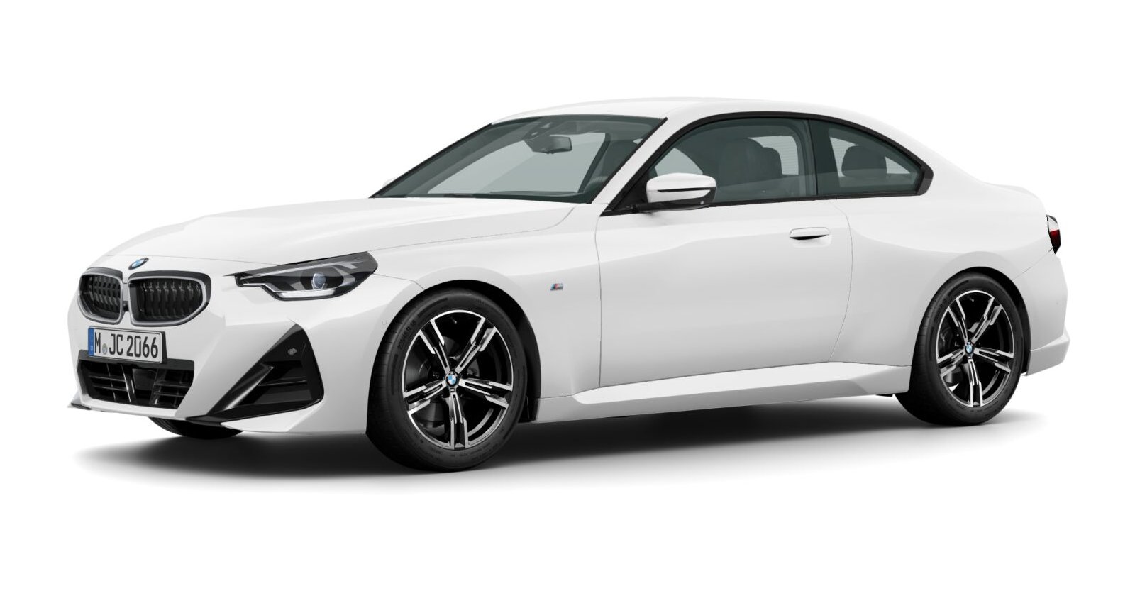 BMW 220i Coupé in Weiß von vorne BMW 220i Coupé in Weiß von vorne