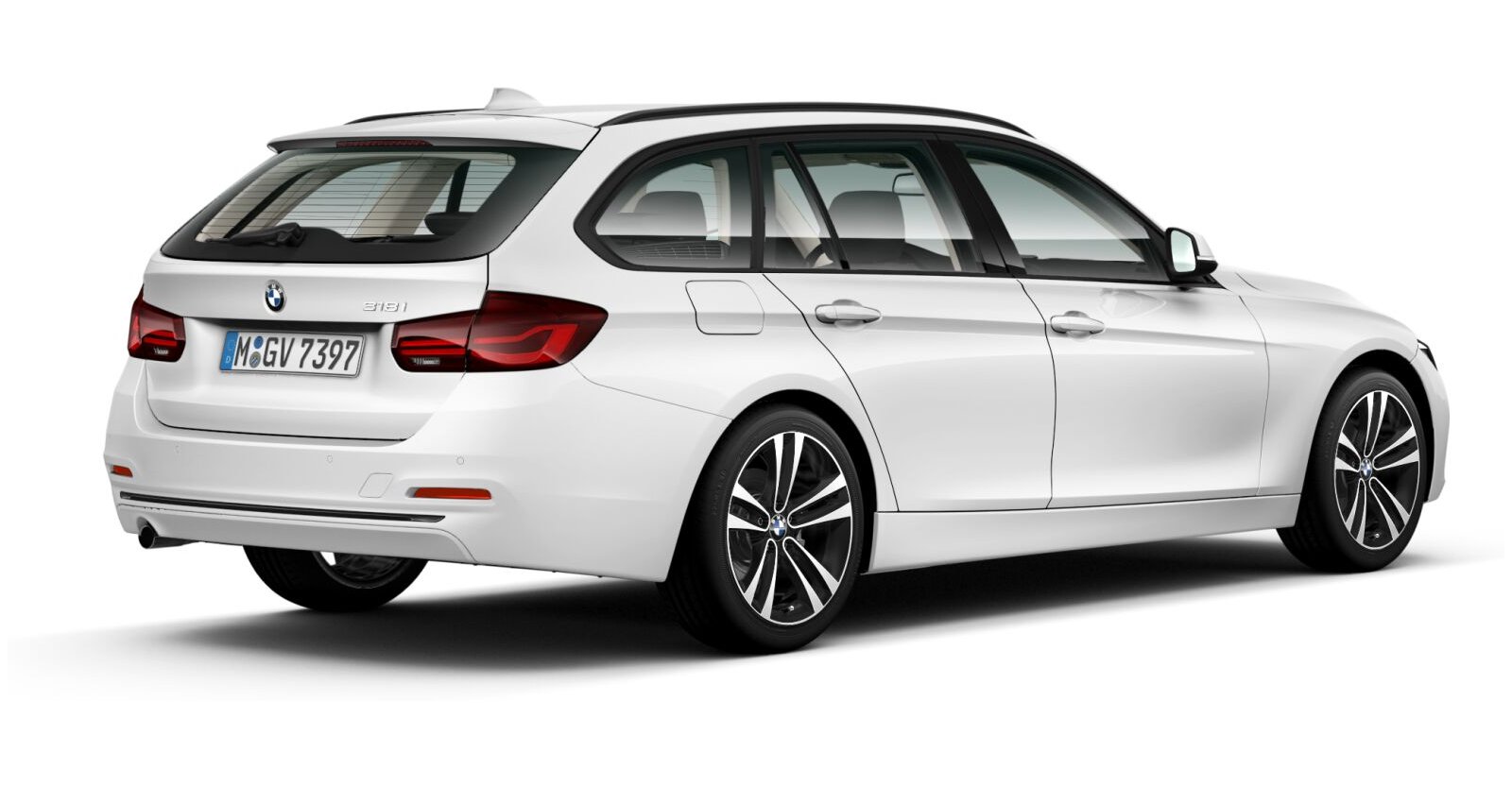 BMW BMW 3er in Weiß von hinten BMW BMW 3er in Weiß von hinten