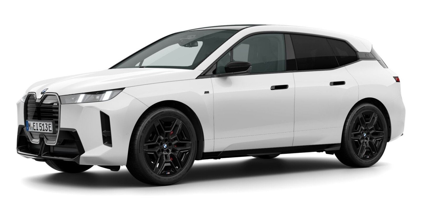 BMW iX M70 xDrive in Weiß von vorne