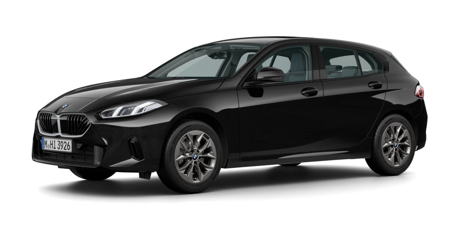 BMW 120 in Schwarz von vorne BMW 120 in Schwarz von vorne