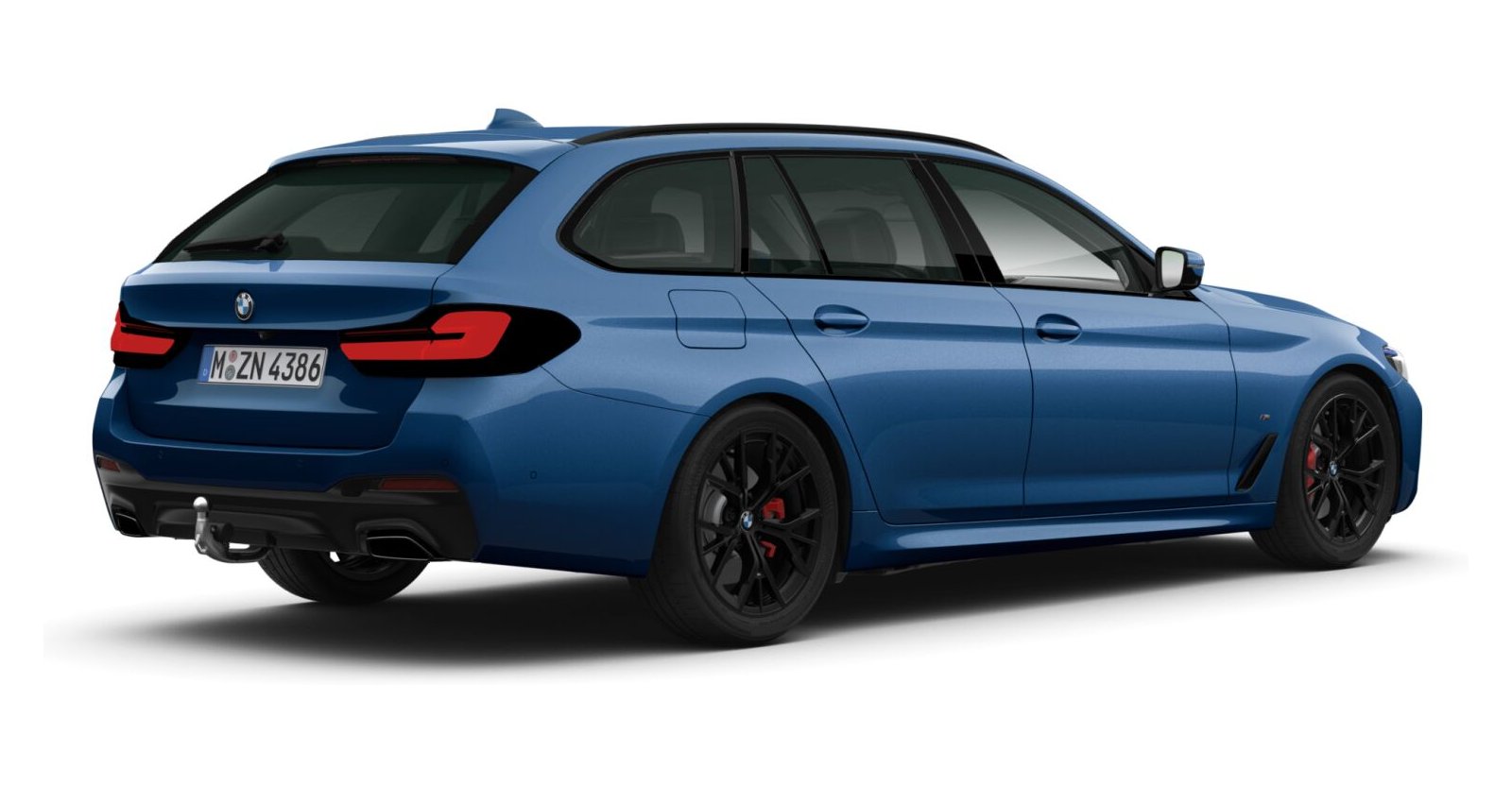 BMW BMW 5er in Blau von hinten BMW BMW 5er in Blau von hinten