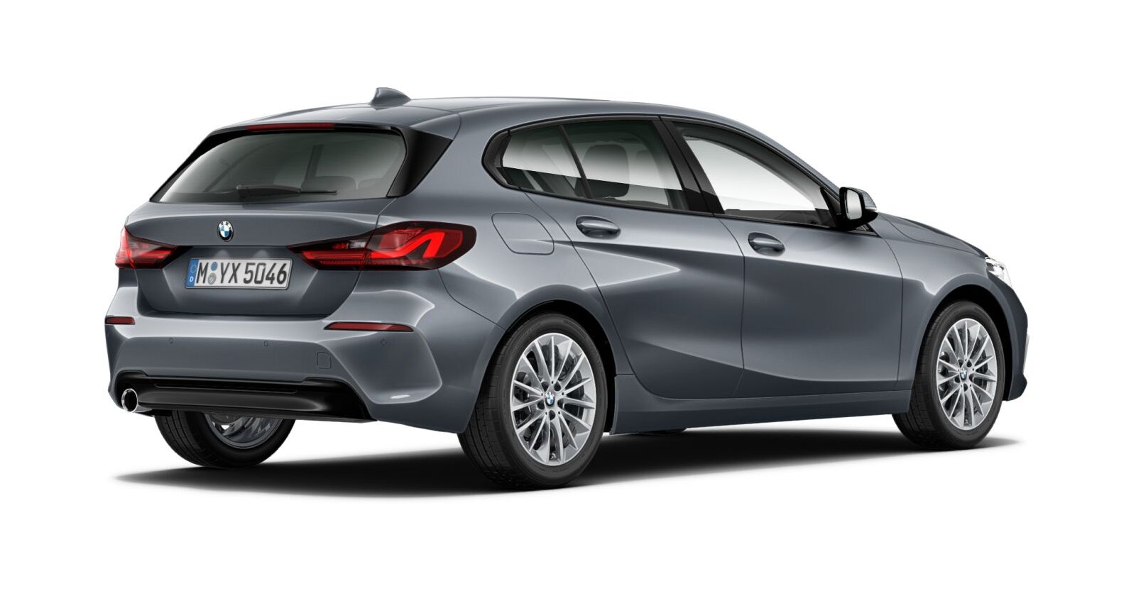 BMW BMW 1er in Grau von hinten BMW BMW 1er in Grau von hinten