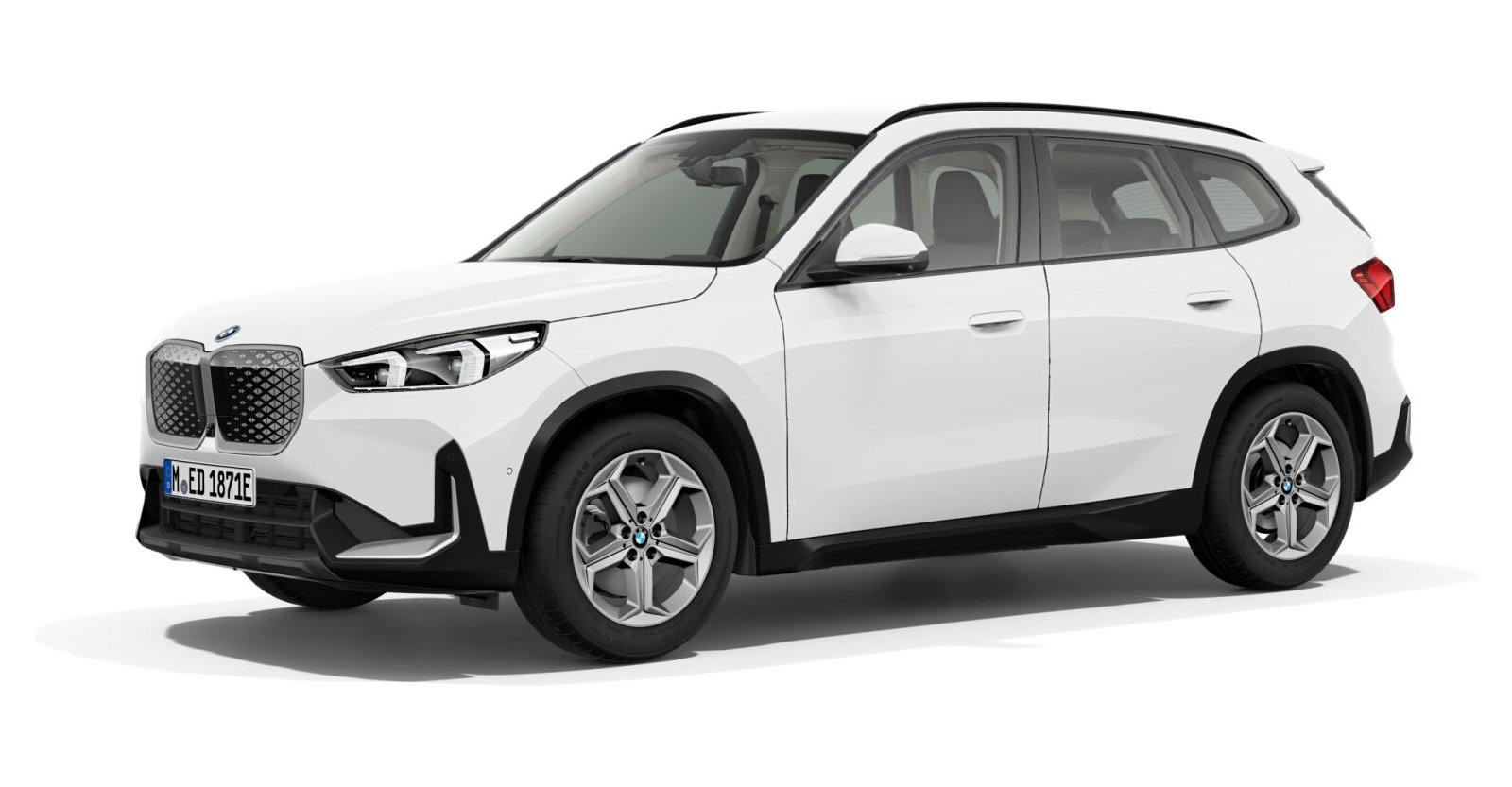 BMW iX1 eDrive20 in Weiß von vorne