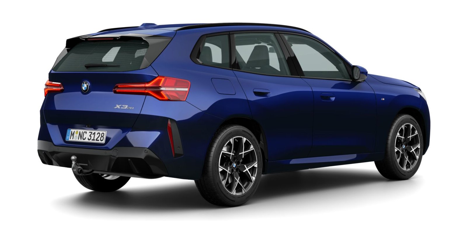 BMW BMW X in Blau von hinten