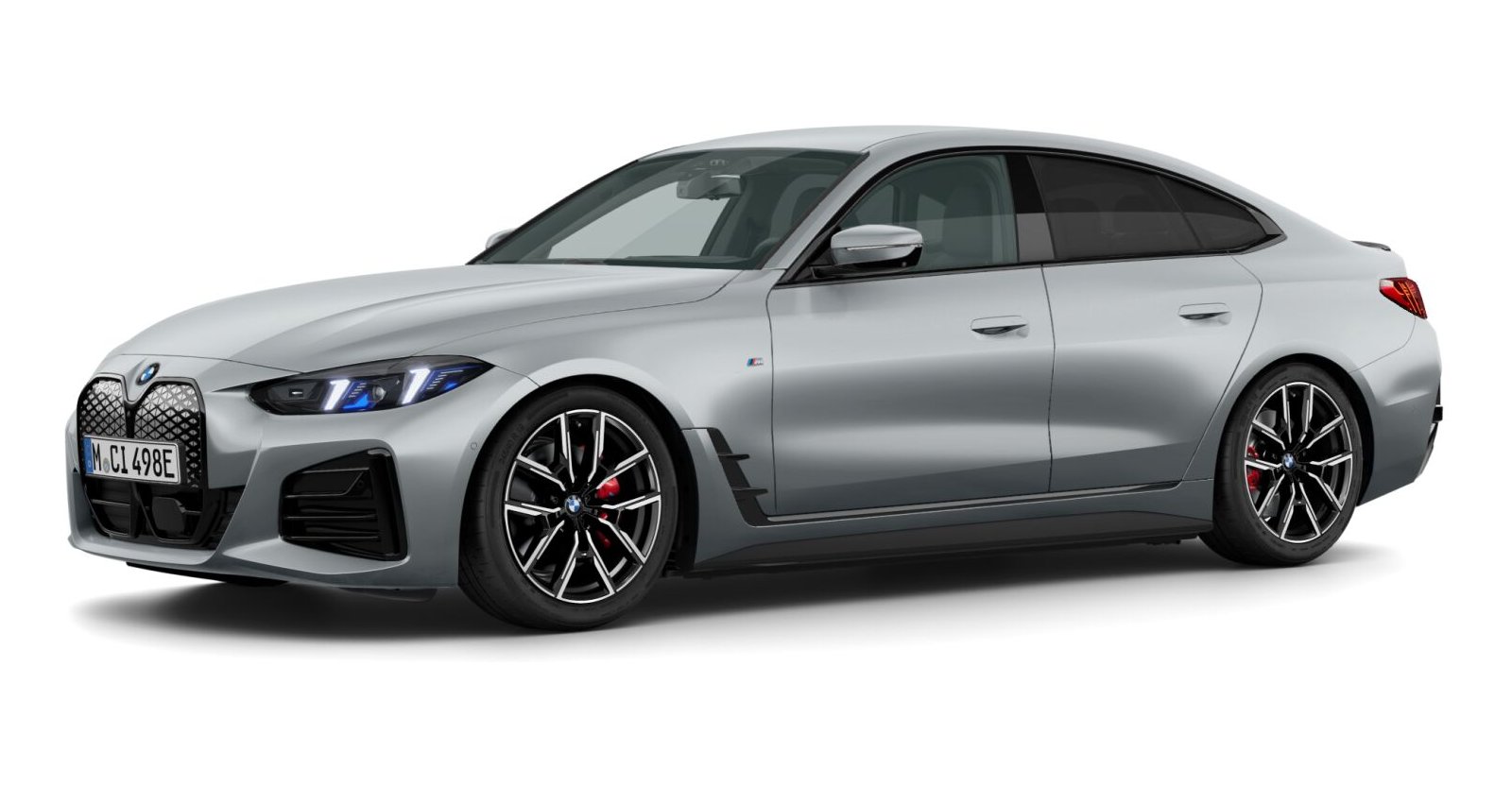 BMW i4 eDrive40 Gran Coupé in Grau von vorne