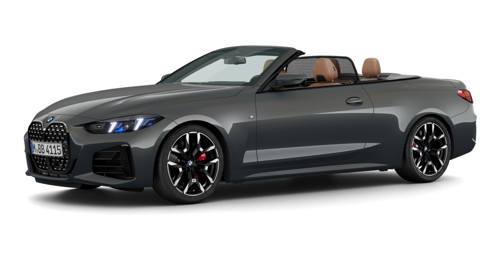 BMW 420i Cabrio in Grau von vorne BMW 420i Cabrio in Grau von vorne