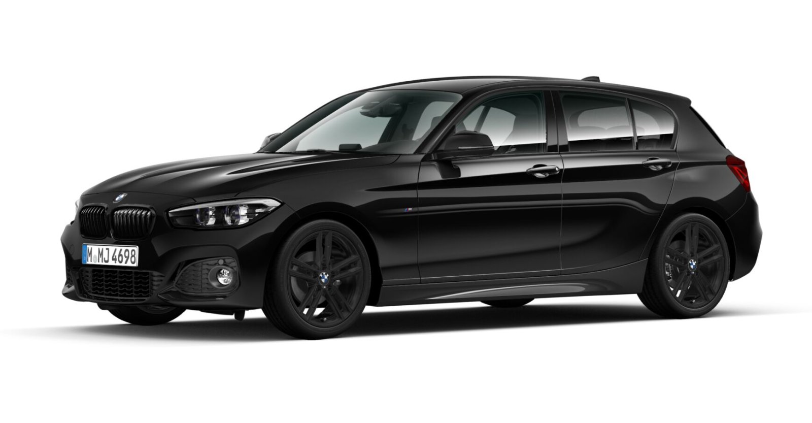 BMW BMW 1er in Schwarz von vorne BMW BMW 1er in Schwarz von vorne