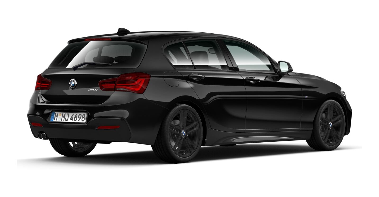 BMW BMW 1er in Schwarz von hinten BMW BMW 1er in Schwarz von hinten