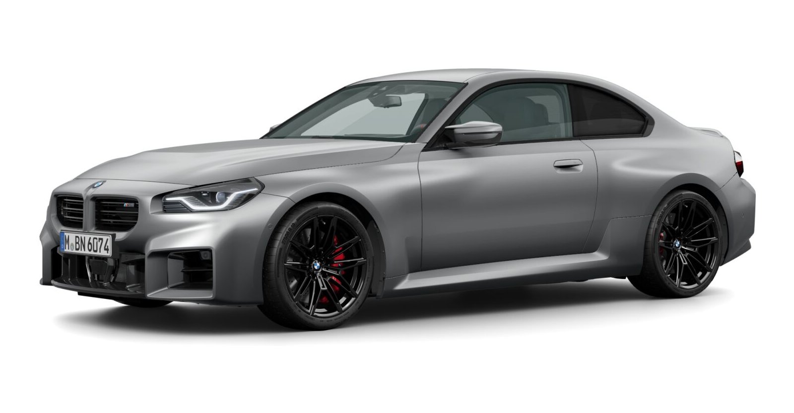 BMW M2 Coupé mit M xDrive in Grau von vorne BMW M2 Coupé mit M xDrive in Grau von vorne