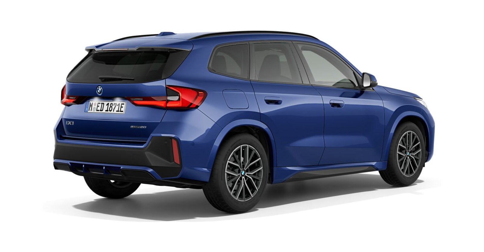 BMW BMW I in Blau von hinten BMW BMW I in Blau von hinten