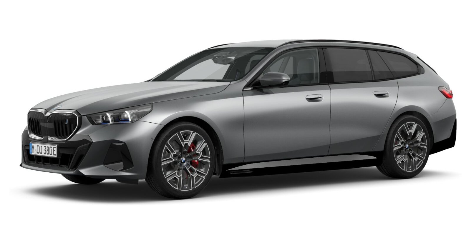 BMW i5 eDrive40 Touring in Grau von vorne