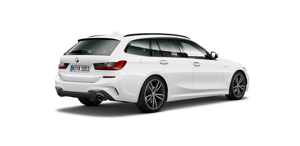 BMW BMW 3er in Weiß von hinten BMW BMW 3er in Weiß von hinten