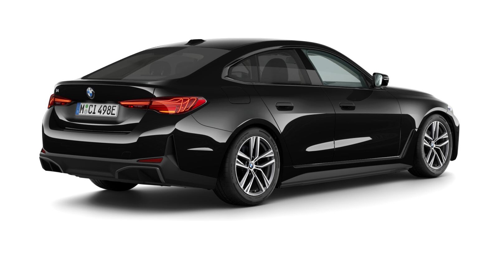 BMW BMW I in Schwarz von hinten BMW BMW I in Schwarz von hinten